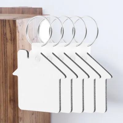 Wood Ring Blank - 5 Adet Sublimasyon Anahtarlık Boş Parçası,