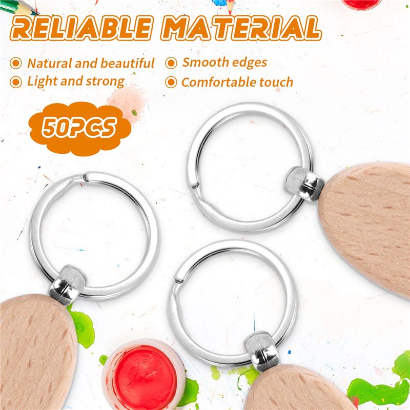 AT05-1Set Ahşap Anahtarlık, Ov - Wood Ring Blank incelemesi ve fiyatı
